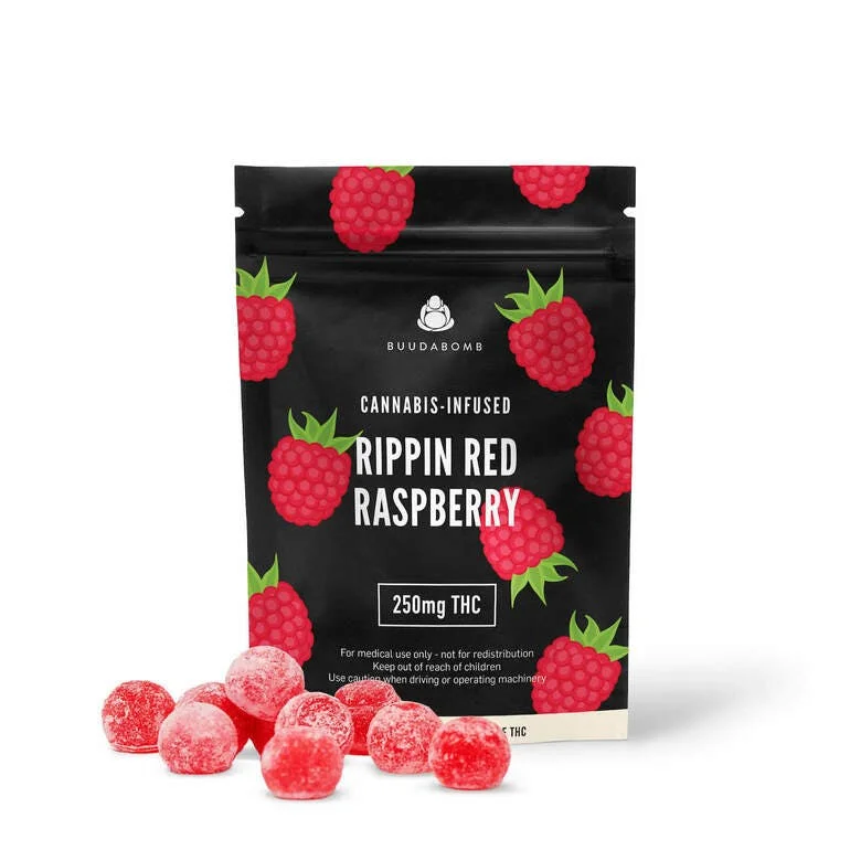 BUUDABOMB RIPPIN RED RASPBERRY 250mg - Image 1