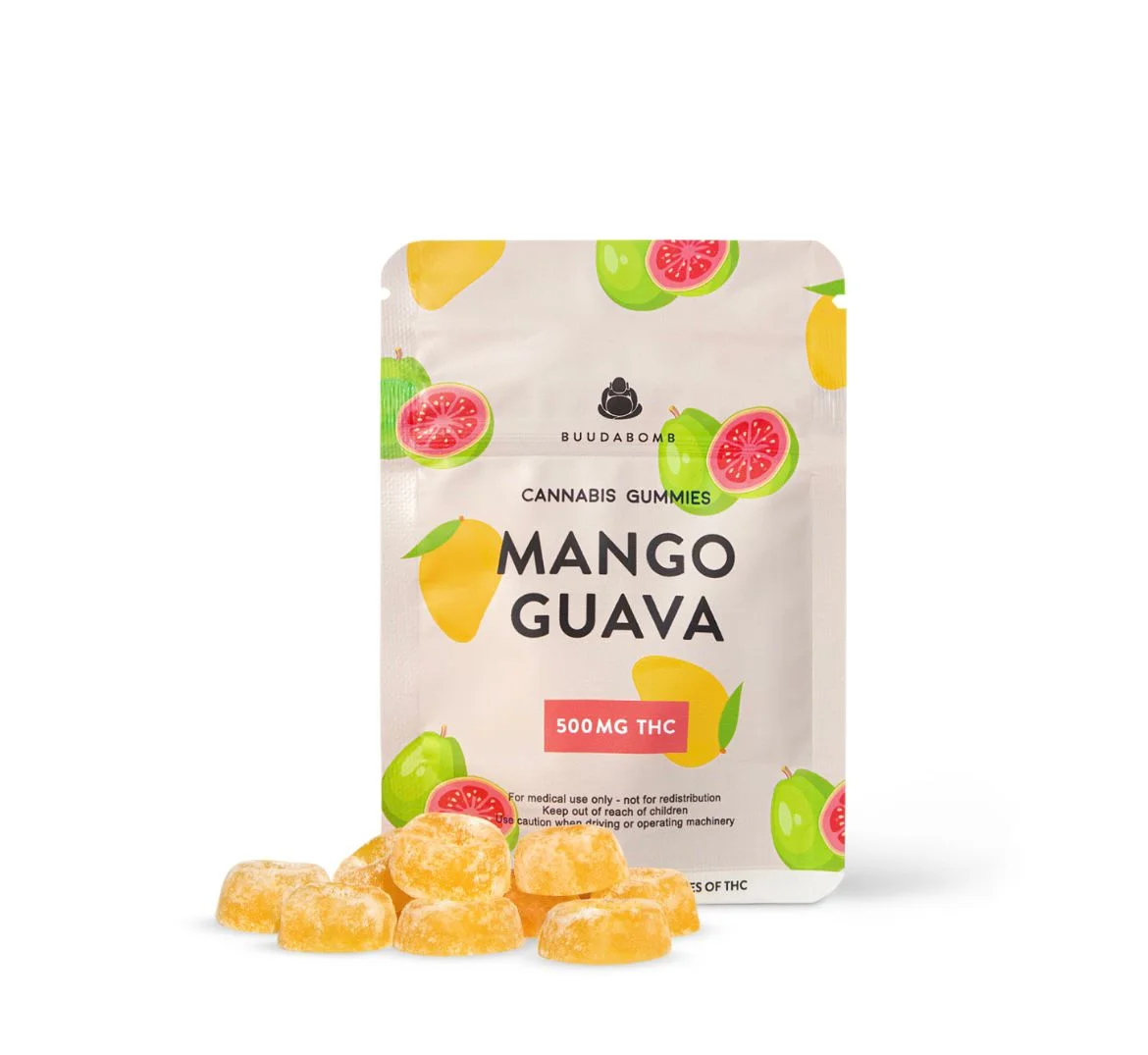 BUUDABOMB MANGO GUAVA GUMMIES 500mg - Image 1
