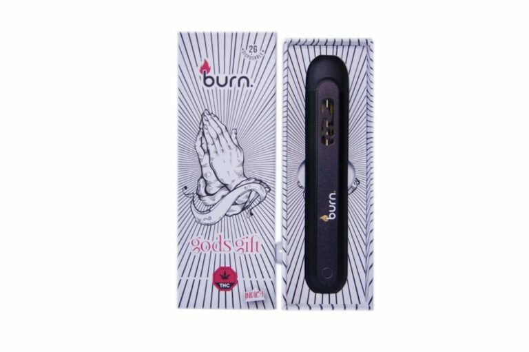 Burn Disposable Vapes – Gods Gift (Indica) (2 Gram) - Good Giggles Delivery