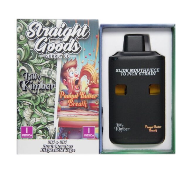 Straight Goods Dual Chamber Vape – Billy Kimber + Peanut Butter Breath (3 Grams + 3 Grams)